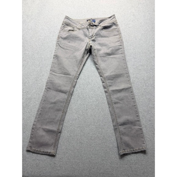 Angels Denim - Angels Jeans Womens Gray Straight Leg Denim Pants Double Button Size 7/8